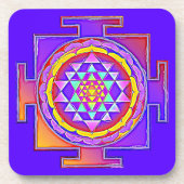 Sri Yantra - Hinduismus Symbol Design 1 Getränkeuntersetzer (Vorderseite)
