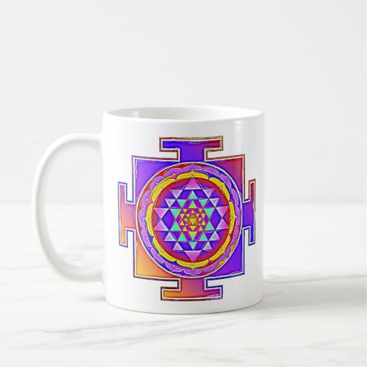 Sri Yantra - Hinduismus Symbol Design 1 Kaffeetasse (Links)