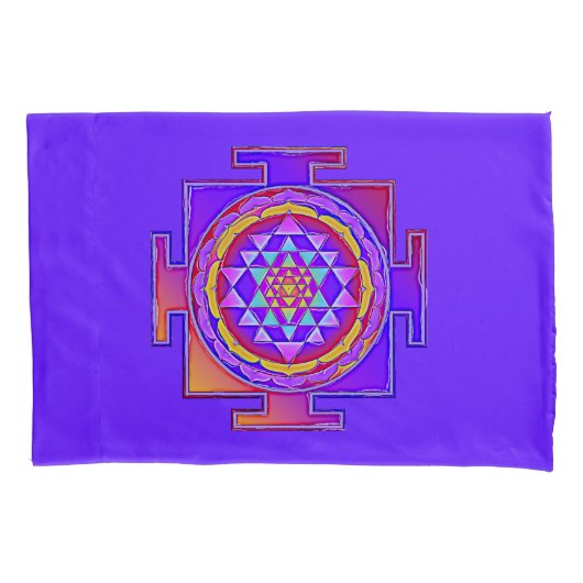 Sri Yantra - Hinduismus Symbol Design 1 Kissenbezug (Vorderseite)