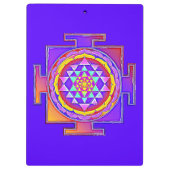 Sri Yantra - Hinduismus Symbol Design 1 Klemmbrett (Rückseite)