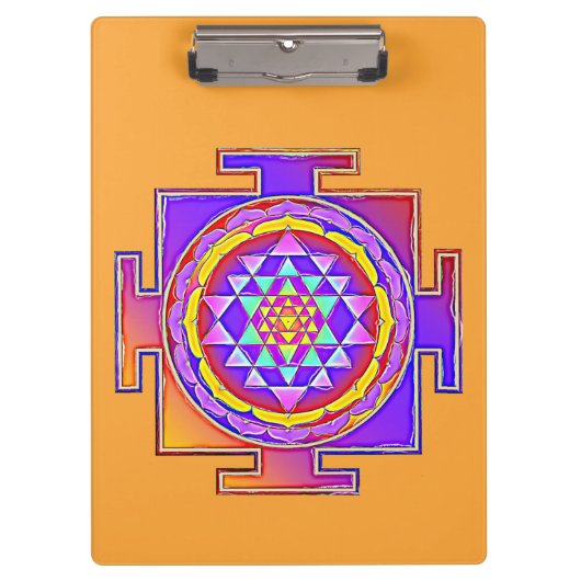 Sri Yantra - Hinduismus Symbol Design 1 Klemmbrett (Vorderseite)
