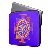 Sri Yantra - Hinduismus Symbol Design 1 Laptopschutzhülle (Vorderseite Links)