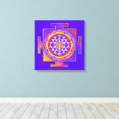 Sri Yantra - Hinduismus Symbol Design 1 Leinwanddruck (Insitu (Holzboden))