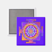 Sri Yantra - Hinduismus Symbol Design 1 Magnet (Vorderseite/Rückseite)