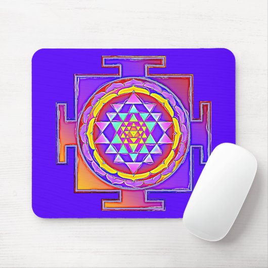 Sri Yantra - Hinduismus Symbol Design 1 Mousepad (Mit Mouse)