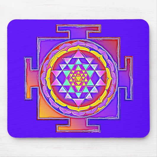 Sri Yantra - Hinduismus Symbol Design 1 Mousepad (Vorne)