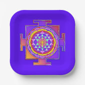 Sri Yantra - Hinduismus Symbol Design 1 Pappteller (Vorderseite)