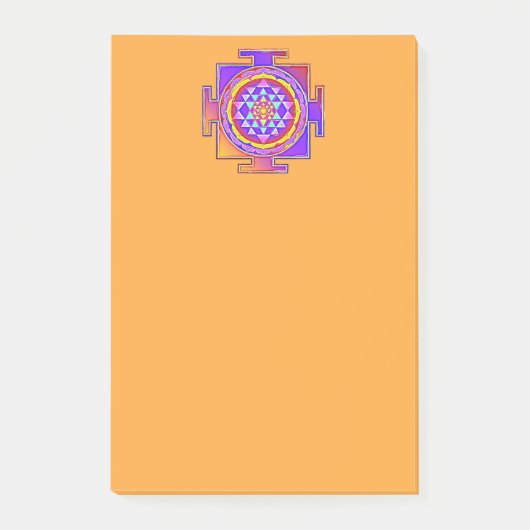 Sri Yantra - Hinduismus Symbol Design 1 Post-it Klebezettel (Vorderseite)