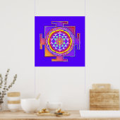 Sri Yantra - Hinduismus Symbol Design 1 Poster (Küche)