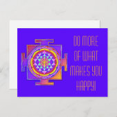 Sri Yantra - Hinduismus Symbol Design 1 Postkarte (Vorne/Hinten)