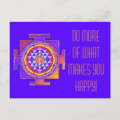 Sri Yantra - Hinduismus Symbol Design 1 Postkarte (Vorderseite)