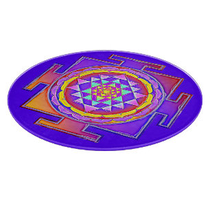 Sri Yantra - Hinduismus Symbol Design 1 Schneidebrett