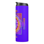 Sri Yantra - Hinduismus Symbol Design 1 Thermosbecher (Nach rechts gedreht)