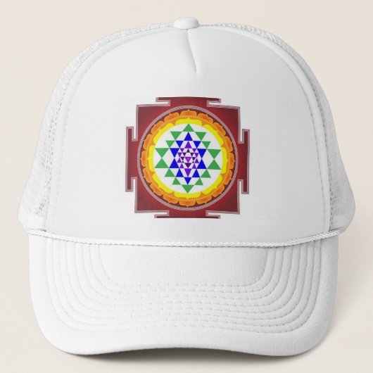 Sri Yantra Hut! Truckerkappe (Vorderseite)