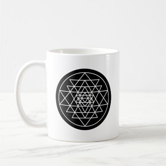 Sri Yantra Kaffeetasse (Links)