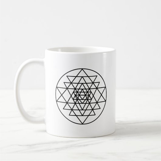 Sri Yantra Kaffeetasse (Links)
