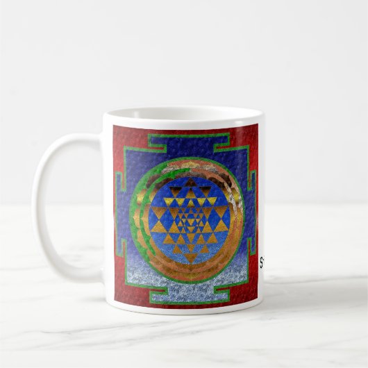 Sri Yantra Kaffeetasse (Links)