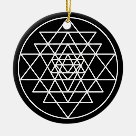 Sri Yantra Keramik Ornament (Vorne)