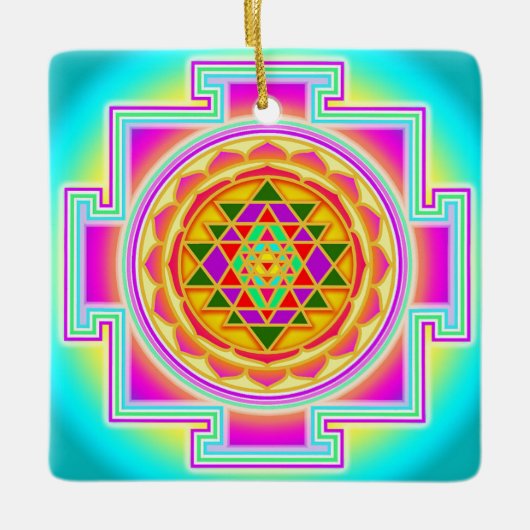 Sri Yantra Keramikornament (Vorderseite)