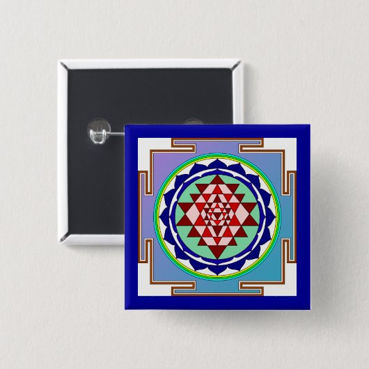 Sri Yantra Knopf Button (Vorne & Hinten)