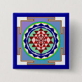 Sri Yantra Knopf Button (Vorderseite)