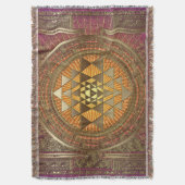 Sri Yantra Lila Sun - Throw Blanket Decke (Vorderseite Vertikal)