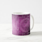 Sri Yantra lila Tasse (VorderseiteRechts)