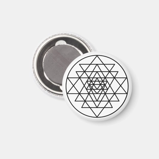 Sri Yantra Magnet (Vorderseite/Rückseite)