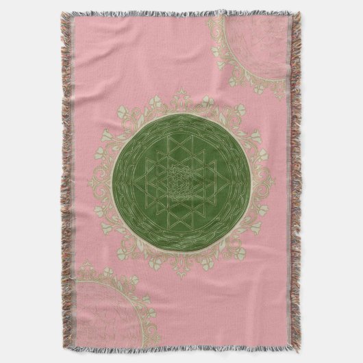 Sri Yantra Mandala - Blanket Decke (Vorderseite Vertikal)