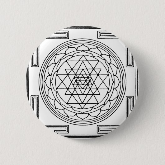 Sri Yantra Mandala Button (Vorderseite)