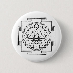 Sri Yantra Mandala Button