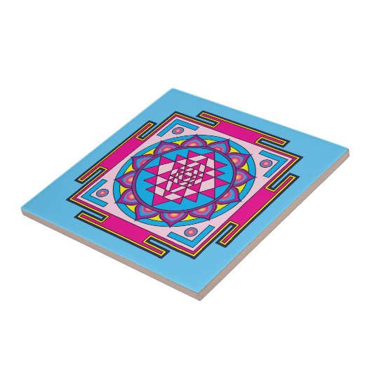Sri Yantra Mandala Fliese (Seite)