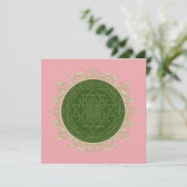 Sri Yantra Mandala - Grußkarte Karte