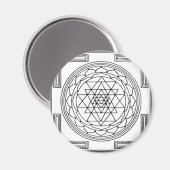 Sri Yantra Mandala Magnet (Vorderseite/Rückseite)