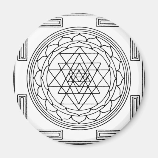 Sri Yantra Mandala Magnet (Vorne)