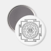Sri Yantra Mandala Magnet (Vorderseite/Rückseite)