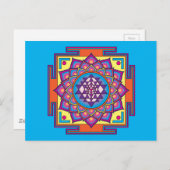 Sri Yantra Mandala Postkarte (Vorne/Hinten)