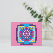 Sri Yantra Mandala Postkarte (Stehend Vorderseite)