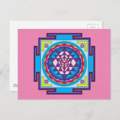 Sri Yantra Mandala Postkarte (Vorne/Hinten)