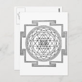 Sri Yantra Mandala Postkarte (Vorne/Hinten)