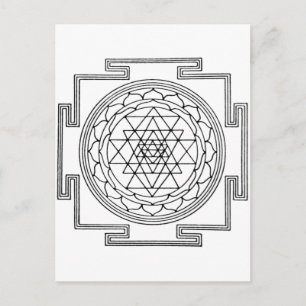 Sri Yantra Mandala Postkarte