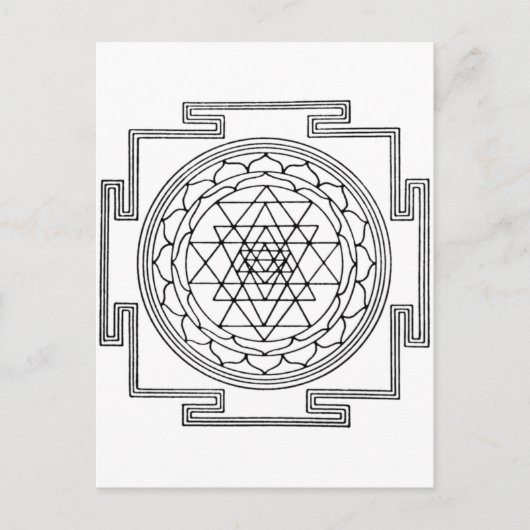 Sri Yantra Mandala Postkarte (Vorderseite)