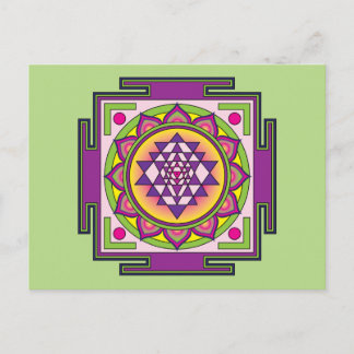 Sri Yantra Mandala Postkarte