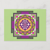 Sri Yantra Mandala Postkarte (Vorderseite)