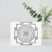 Sri Yantra Mandala Postkarte (Stehend Vorderseite)