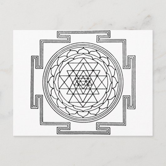 Sri Yantra Mandala Postkarte (Vorderseite)