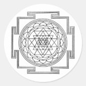 Sri Yantra Mandala Runder Aufkleber (Vorderseite)