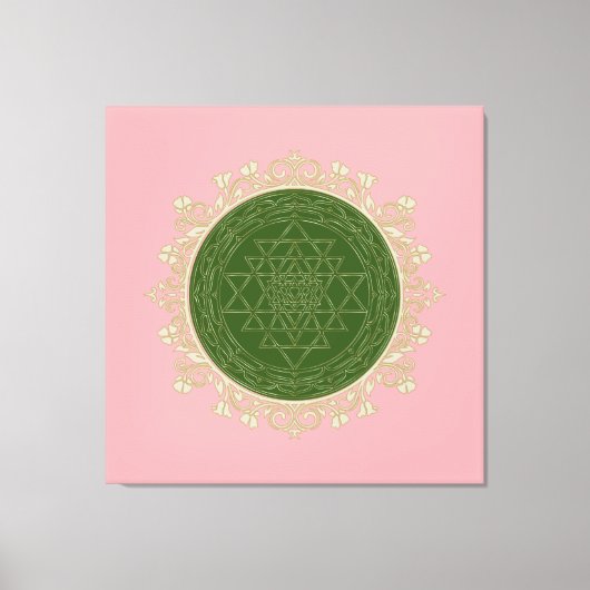 Sri Yantra Mandala - Wrapped Canvas Leinwanddruck (Vorderseite)