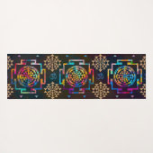 Sri Yantra Muster - Farbe und Gold Yogamatte (Rückseite (Horizontal))
