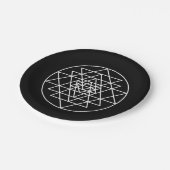 Sri Yantra Pappteller (Schrägansicht)